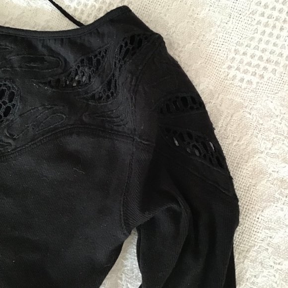 Free People Lace Patchwork Long Sleeve Shirt - Picture 7 of 7